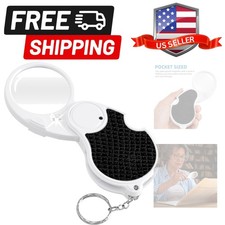 Magnifying Glass with Light, 5X Pocket Magnifier, Lightweight LED Illuminated...