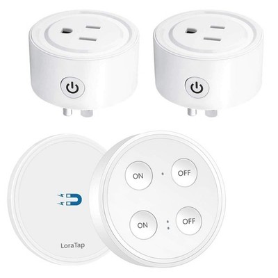 LoraTap Mini Remote Control Outlet Plug 656ft Range   Wireless Light Switch f...