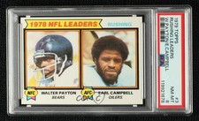 1979 Topps League Leaders Walter Payton Earl Campbell #3 PSA 8 HOF 11ff