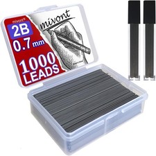 1000 Pieces 0.7mm Lead Refills Graphite Mechanical Pencil Lead - Strong 2B,