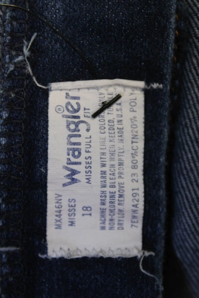 Wrangler Women Mom Tapered Jeans Dark Blue Button Mid Rise Size 18 - Image 4 of 4