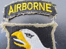 US 101st Airborne 39-45 White Language Recon Original WWII Patch