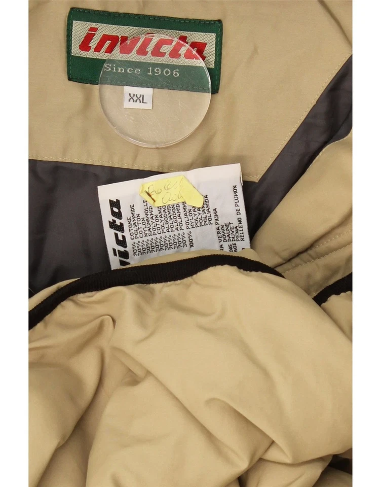 Chaqueta acolchada con capucha para hombre INVICTA UK 44 2XL beige algodón CZ02 Foto 3 de 3