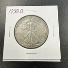 1938-D U.S. Liberty Walking Half Dollar 50c - Key Date / Beautiful Coin! - NR!