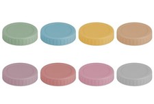 8PCS Mason Jar Lids - Colored Plastic Mason Lids Regular Mouth Leak Proof
