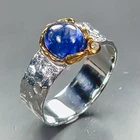 Gemstone ring Blue Sapphire Ring 925 Sterling Silver Size 8 /R473955