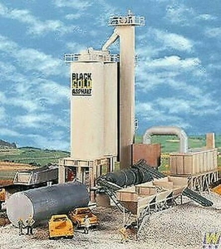 Edificios, túneles y puentes de escala H0 negros de plástico para modelismo ferroviario