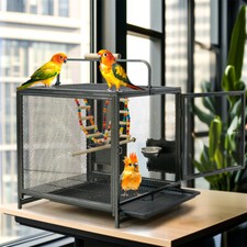 Large Metal Bird Cage for Budgie Canary Parakeet Canary Cockatiel Finch Lovebird