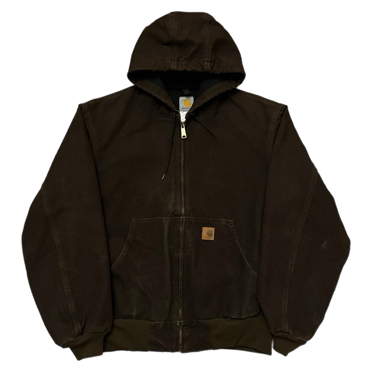 Vintage 90's Carhartt Brown Thermal-Lined Canvas Hooded Vintage 90's Carhartt Brown Thermal-Lined Canvas Hooded