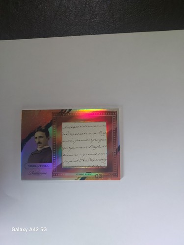PIECES OF THE PAST BELLISSIMO EDITION NIKOLA TESLA JUMBO HAND WRITTEN RELIC 3/15