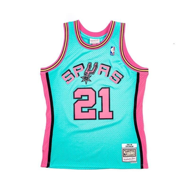 Mens Mitchell & Ness NBA Reload Swingman Jersey Spurs 1998 Tim
