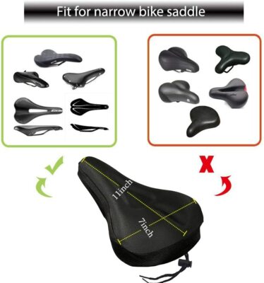 Housse De Selle Vélo Gel Karetto - Noir, Universelle, Neuve