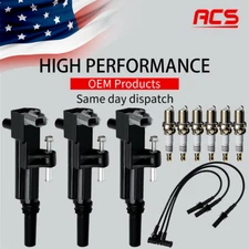 3X OEM Ignition Coil & 6 Iridium Spark Plug & Wire For Jeep Dodge RAM 3.7L UF640