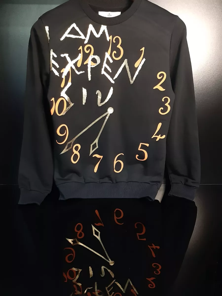 VIVIENNE WESTWOOD MAN ANGLOMANIA CLOCK SWEATSHIRT-BLACK.