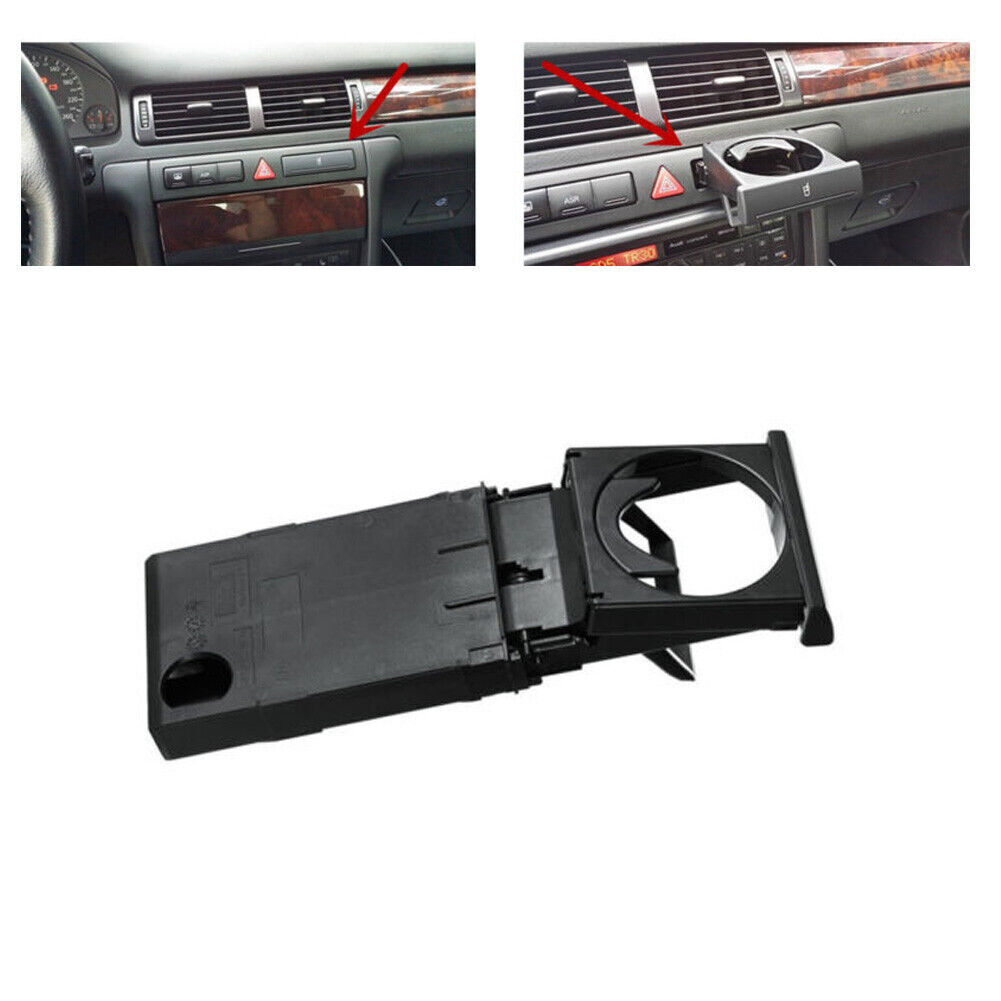 Black Stretch Folding Cup Holder For Audi A6 C5 (1998-2005) & A4 (1998-2002) - Direct Replacement