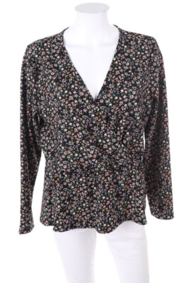 ONLY Blouse Wrap Effect Flower Print L multicolor