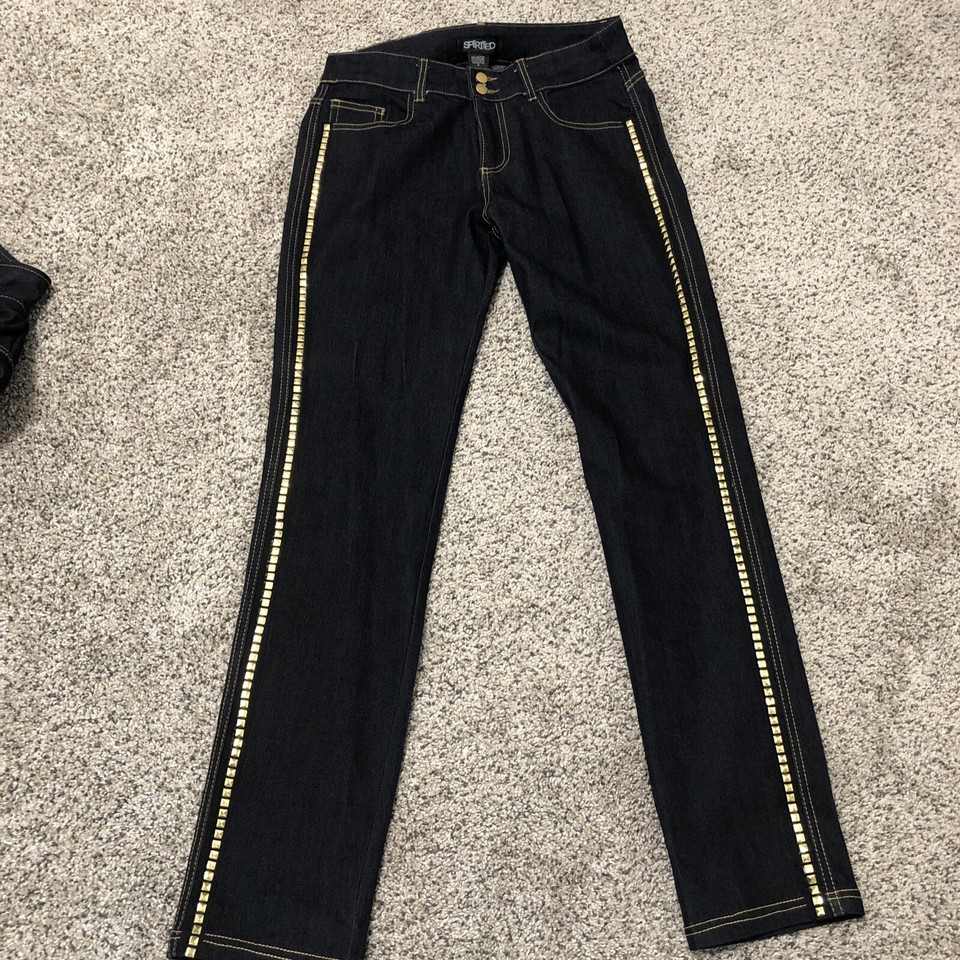 Randolph Duke Spiced Dark Denim Jacket Gold Trim Small Outfit Jeans