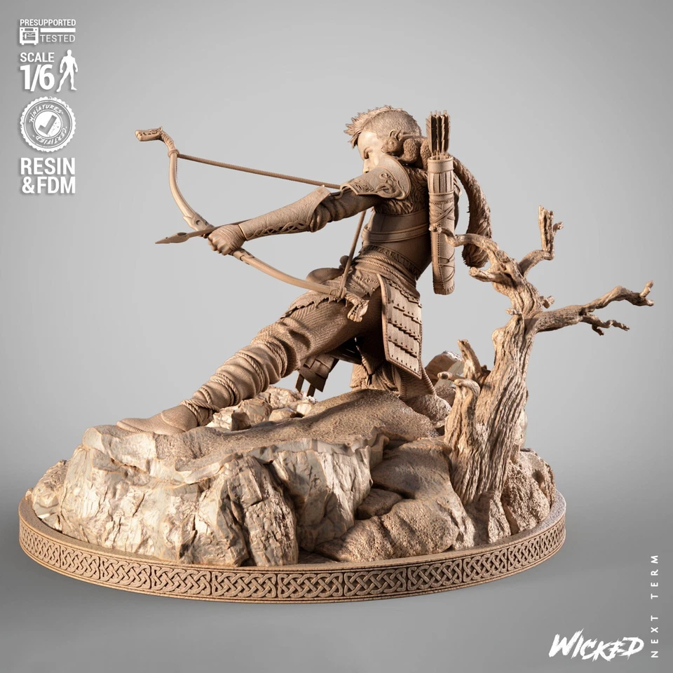 3D Printed 16K WICKED - GOD OF WAR Atreus Sculpture  Fan Made  Up to 350mm - Image 2 of 4