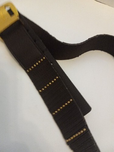Michael Kors Damen Gürtel braun Lackleder goldfarben Logo Größe M - Bild 4 von 12