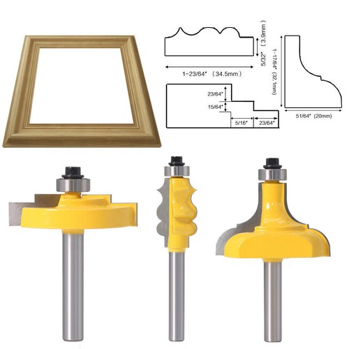 Cornice porta e porta modanatura router punta 8 mm gambo bordo profilo scale - Foto 10 di 10