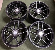 19 Staggered Stance Wheels Sf03 Gloss Black Tinted Face 5x112mm