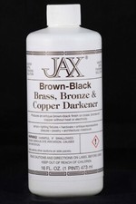 Jax Brown-Black Darkener Patina for Brass, Bronze, Copper - 16 oz.