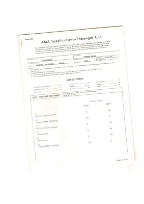 1969 Oldsmobile 98 NINETY EIGHT AMA Certification: Dimensions,Specifications,