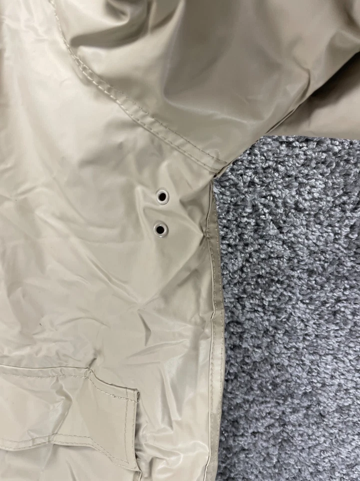 Chaqueta impermeable Head Winds de colección para mujer M tostada forrada a cuadros con capucha botón a presión Foto 3 de 4