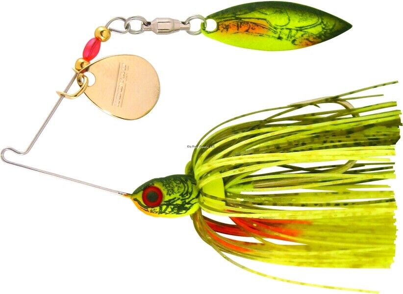 Booyah Pond Magic Real Craw Spinnerbait 3/16 Oz Moss Back Craw