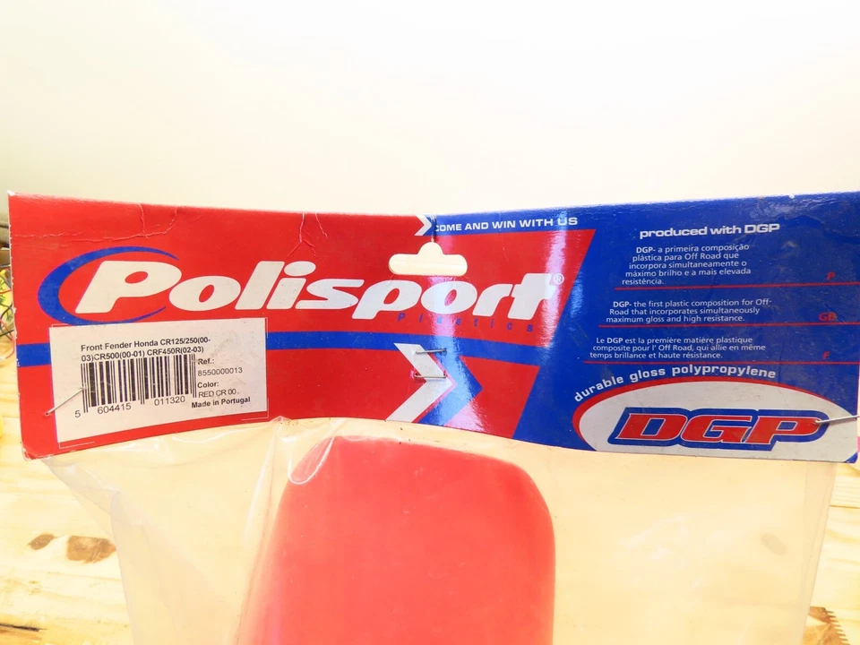 Guardabarros delantero Polisport rojo para HONDA CR125R CR250R CRF250R CRF450R X Foto 3 de 4