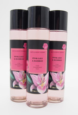  3 Bath  Body Works Pink Lily  Bamboo Ginger Wood Fragrance Mist Spray 8oz
