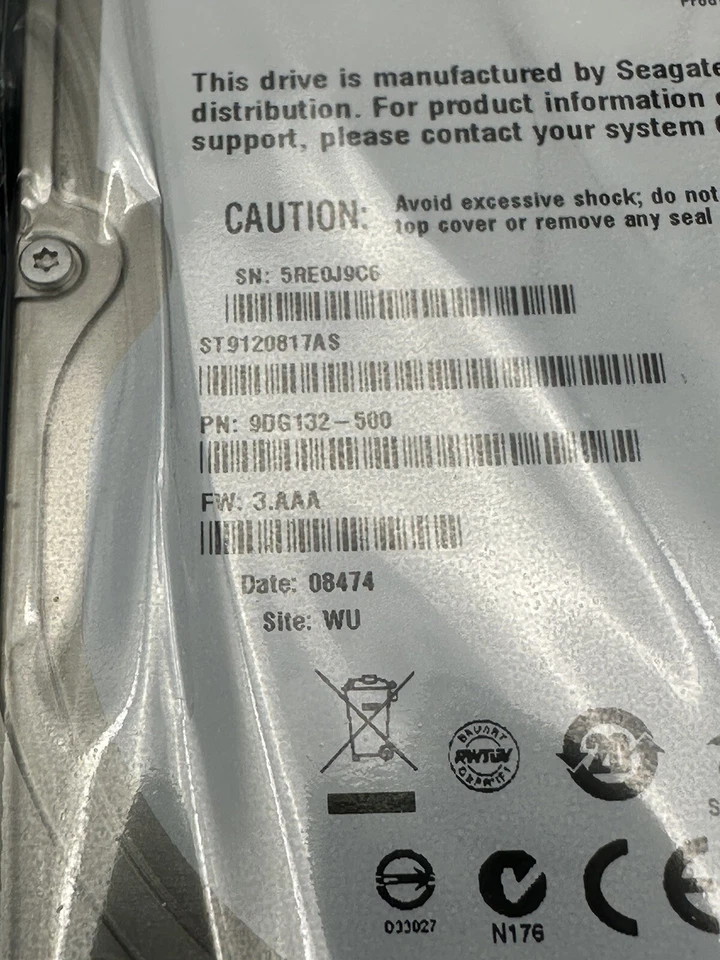 120 GB SATA Seagate Momentus 5400.4 ST9120817AS 8MB HDD 2.5 " Hard Drive New - Image 2 of 4