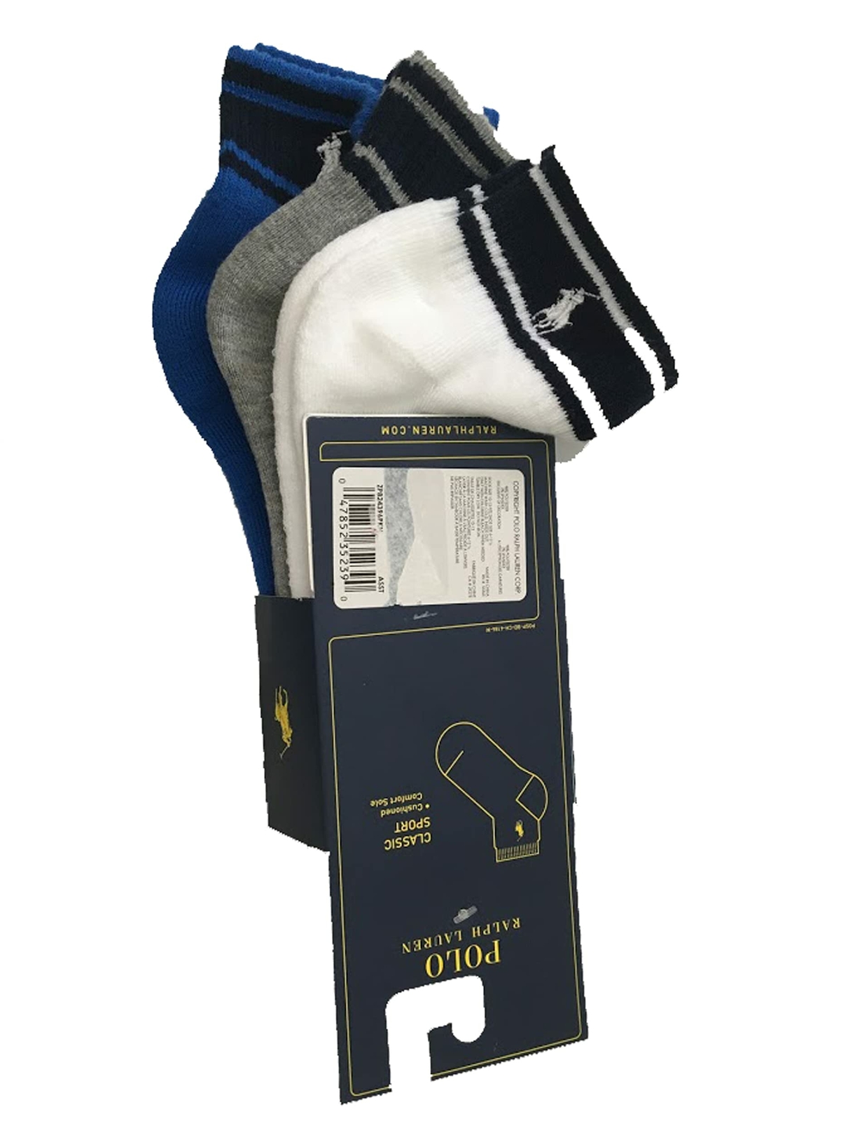 SAOLA Polo Ralph Lauren Uomo Classica Sportiva Suola Comfort Imbottita 3 Paia Calzini 10 13