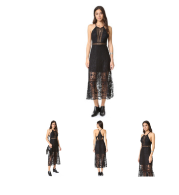 Free People Black Lace Midi Dress size S | eBay