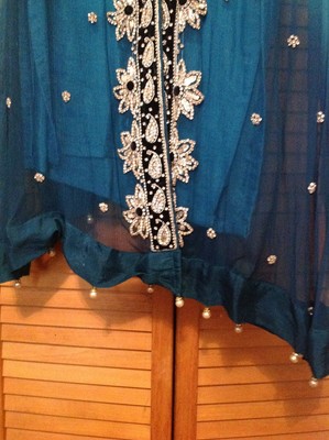 Heavy Long Beaded Pakistani Shalwar 