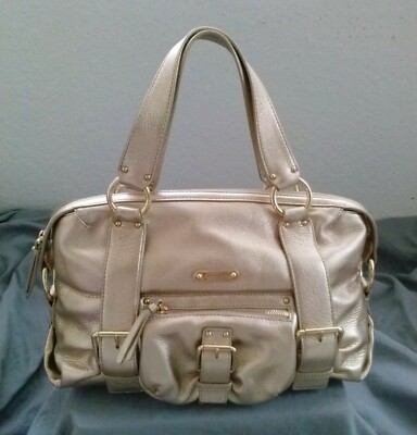 MK Michael Kors Women Gold Metallic Bag Authentic.