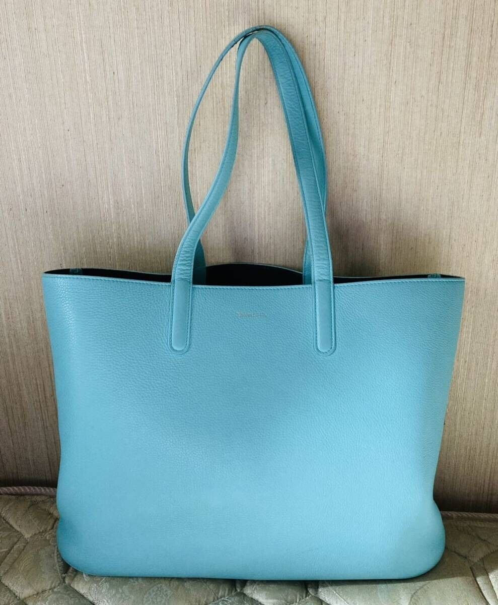 Tiffany leather shoulder bag tote bag tiffany blue TIFFANY Tiffany leather shoulder bag tote bag tiffany blue TIFFANY