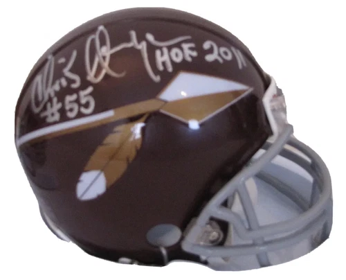 Chris Hanburger Signed Washington Redskins HOF 2011 Inscript Spear Mini Helmet