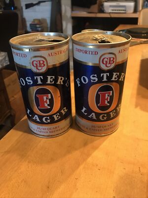 VINTAGE FOSTERS LAGER 12oz. Aluminum Beer Can Empty/Tab Un-Pulled Australia