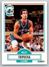 1990-91 Fleer - Kelly Tripucka #21 Black Line Under Biographical Information