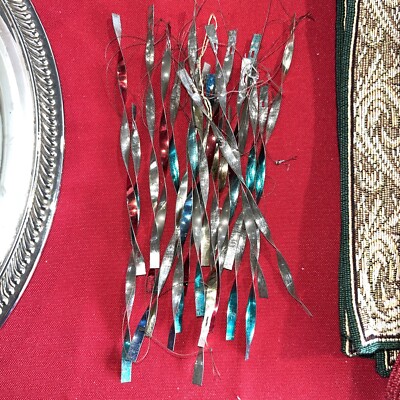 Vintage Spiral tin metal Multicolor Icicle Ornaments