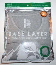 Blue Star Men's Long Sleeve Base Layer Crew Neck Shirt - Pick Your Size & Color