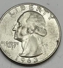 1963 D Washington Quarter Silver 90% US Coin