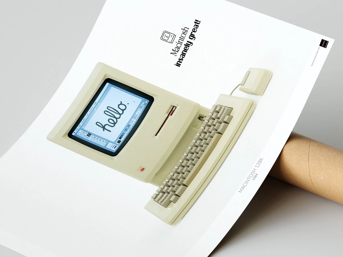 Apple Macintosh 128k poster D 30x40cm