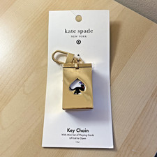  NEW Kate Spade New York x Target - Mini Deck Of Cards Gold Keychain Bag Charm