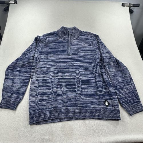 Alaskan Hardgear Wateroff Sweater Mens 2XL Blue Merino Wool 1/4 Zip Duluth - Picture 1 of 12