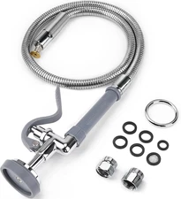 Pre Rinse Spray Valve with 45" Flexible Pre Rinse Hose,Non-Slip Commercial Sink 