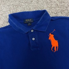 Polo Ralph Lauren YOUTH Big Pony Polo 3 Size Large 14-16 Blue Preppy School