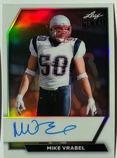 2026 Leaf Metal Mike Vrabel Auto Autograph Prismatic White On Card #d 6/9