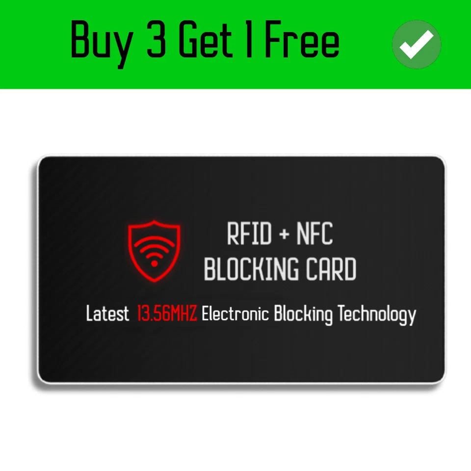 DW MARKET RFID Blocking Card – Contactless Credit Debit Card Protector Bank Wallet Blocker